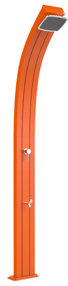 Doccia Solare da Esterno Giardino 30L Miscelatore e Lavapiedi Arkema Spring Arancio online