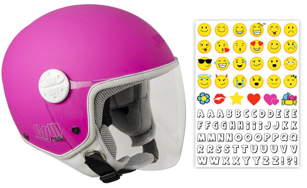 Casco Demi-Jet per Bambini Visiera Lunga CGM Varadero Smile 206S Fucsia Opaco online