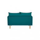 Divano 2 Posti Florin 130x84x51 h cm in Tessuto Azzurro