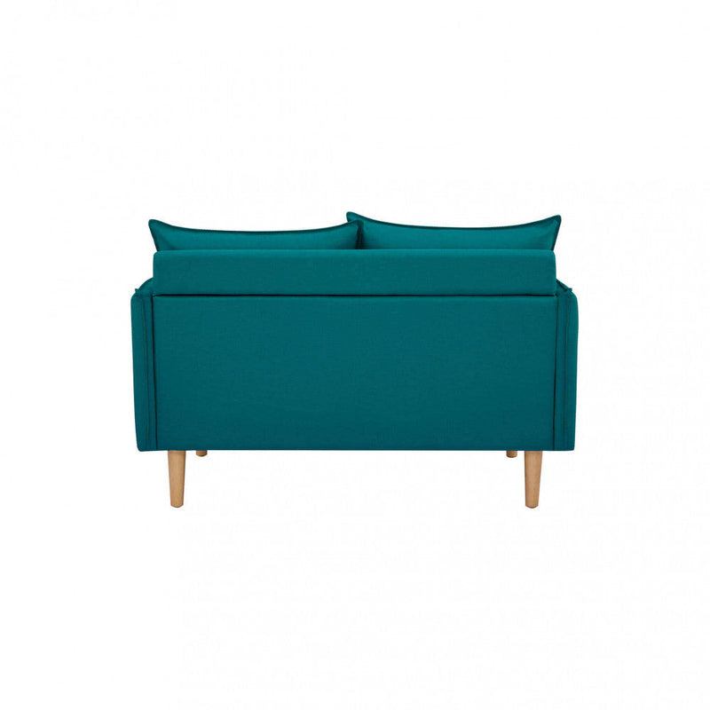 Divano 2 Posti Florin 130x84x51 h cm in Tessuto Azzurro