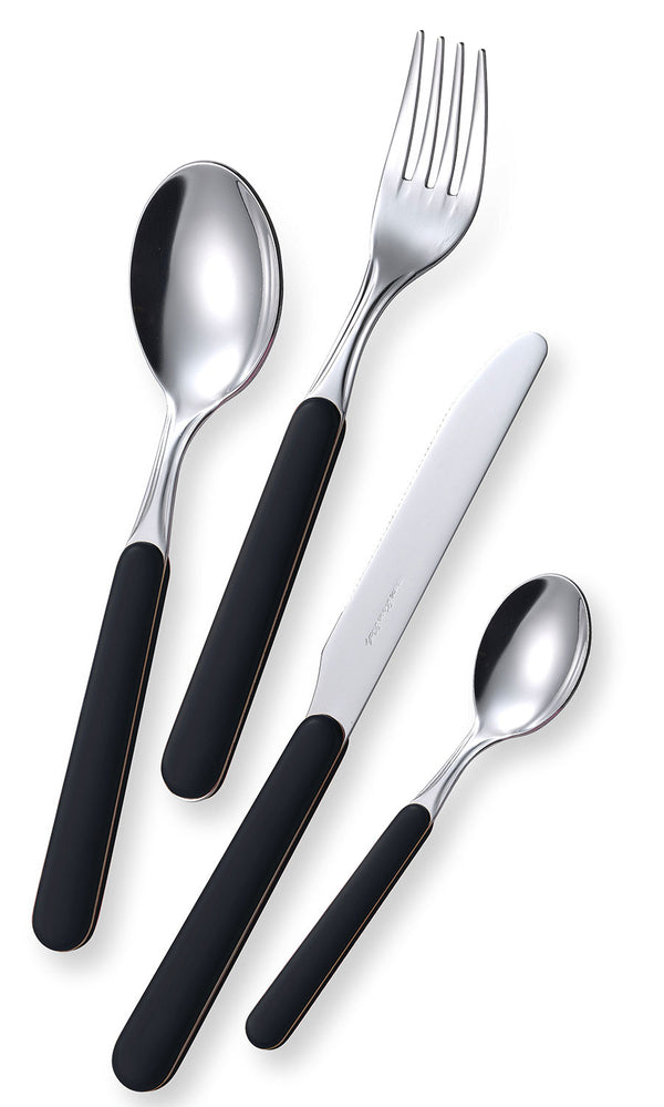 sconto Servizio Set di Posate 24 Pezzi in Acciaio Eme Bonita Nero 1