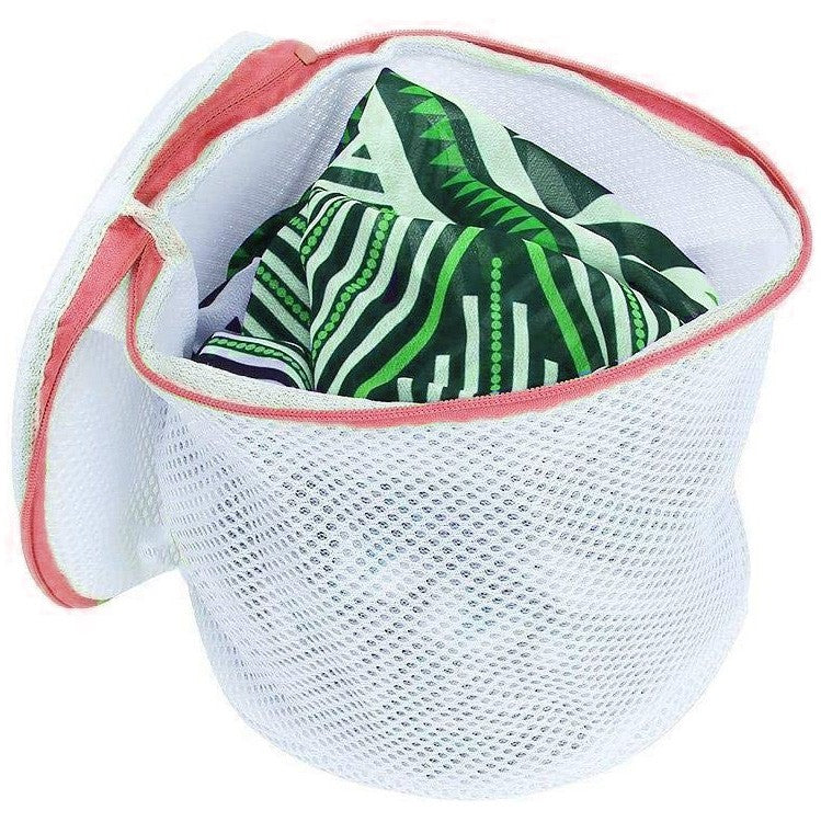 Sacca Salvabiancheria per Lavatrice 20x25 cm a Rete con Cerniera Rosa