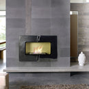 Camino Bioetanolo da Parete in Ceramica 60x40 cm Ferazzoli Wall Nero