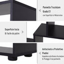 Libreria Moderna di Design a 8 Ripiani 70x24x178 cm in Pannelli di Particelle Nero      