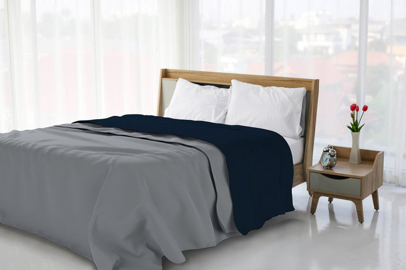 Lenzuolo Sopra in Tinta Unita Blu Scuro