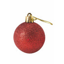 Set 10 Palle di Natale Ø5 cm in Plastica Rosso