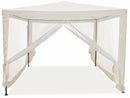 Gazebo da Giardino in Metallo 3x3m con Zanzariera Soriani Dakar Ecrù