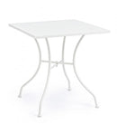 Tavolo da Giardino 70x70x71h cm Kelsie Bianco