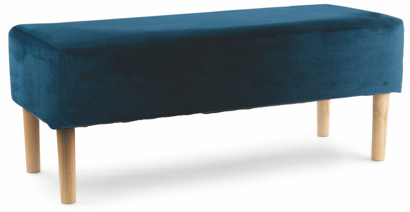 Panca in Velluto 100x40x40 cm Soriani Blu