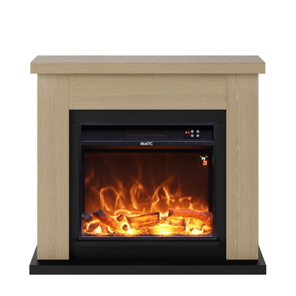 Camino Elettrico da Pavimento 99x88,3x25 cm Effetto Fiamma 1500W Sined Asciano Rovere sconto