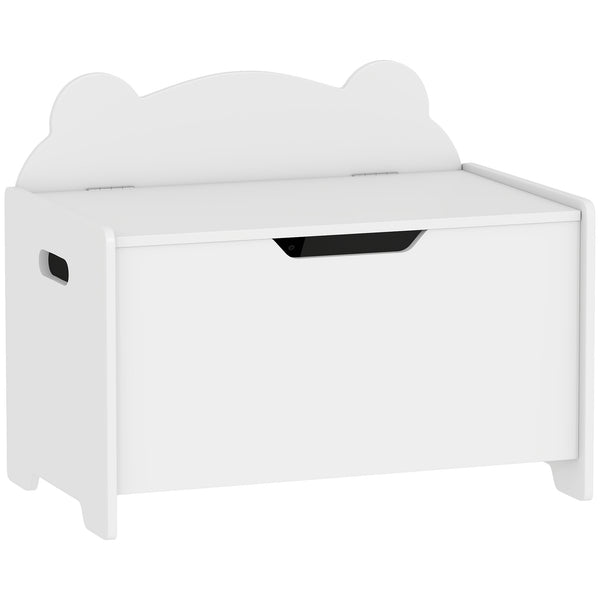 acquista Baule Portagiochi a Forma di Orso e Capacità 20 kg 60x38x48 cm in Legno Bianco