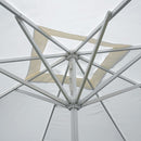 Ombrellone da Giardino 3x3 m Palo Ø48 mm in Alluminio Vorghini ConTract Bianco e Ecrù