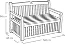 Panchina Contenitore da Giardino 140x60x84 cm in Resina Keter Eden Bench Beige