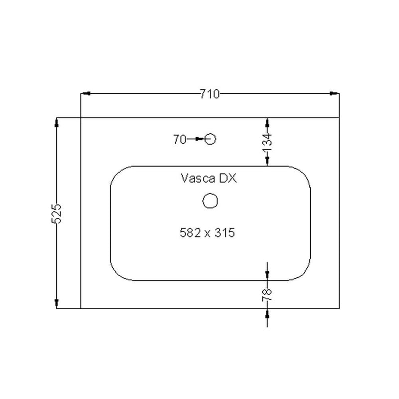 Mobile da Bagno sospeso Samoa 04 Laccato Rosso TFT