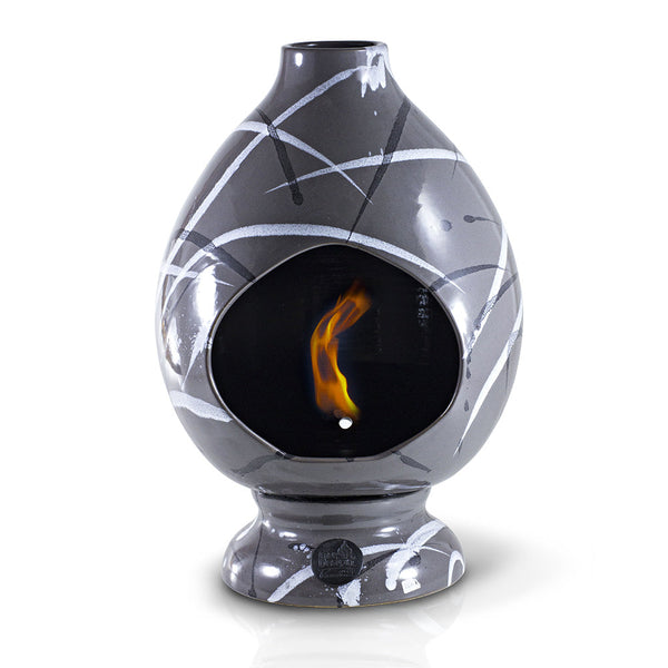 sconto Camino a Bioetanolo da Pavimento in Ceramica 35x60 cm Ferazzoli Arabo Fango Schizzi