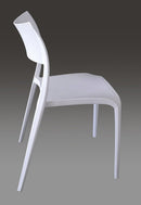 Set 4 Sedie da Giardino in Polipropilene Vandi Tortora