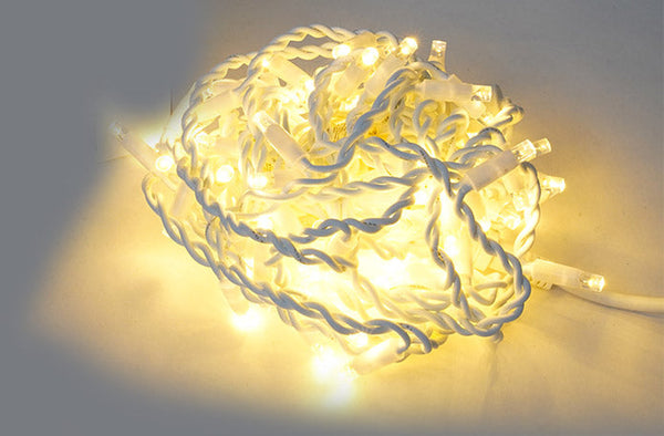 online Luci di Natale Tenda 86 LED 100x100 cm Luce Calda Cavo Bianco