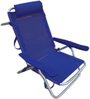 Sedia Mare Spiaggina Pieghevole in Alluminio Bauer Blu