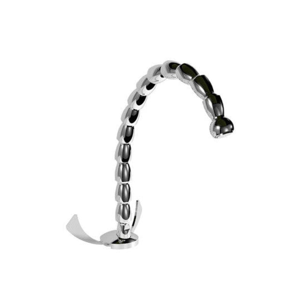 Rubinetto Cucina Miscelatore Doppio Comando Lavello Canna Tonda in Acciaio Dumbo Inox prezzo