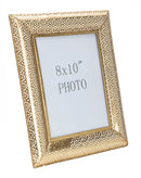 Cornice Glam Holes 31x16x36 cm in Ferro e Vetro Oro