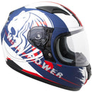 Casco Integrale per Bambini Visiera Lunga CGM Wild 215G Blu Opaco 
