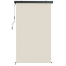 Tenda a Rullo Avvolgibile 250x160 cm con Cassetta in Alluminio e Manovella in Poliestere Anti-UV Bianco Crema      