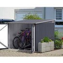 Box per Biciclette 203x203x162 cm in Metallo Antracite e Bianco