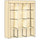 Armadio  Guardaroba da Campeggio 125x43x162,5 cm 8 Ripiani in Tessuto Beige