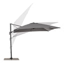 Ombrello a Braccio da Giardino 8 Stecche 300x300x235h cm Telo in Poliestere Siviglia Antracite e Grigio