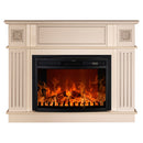 Camino Elettrico da Pavimento 92,9x120x28 cm Effetto Fiamma 1500W Miracle & Zakinthos Avorio