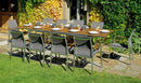 Tavolo Rettangolare Allungabile da Giardino 290x100 cm Voghini Saint Moritz Antracite