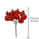 Set 12 Rami Artificiali 144 Melograno 2 cm in Sintetico