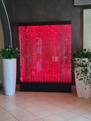 Muro d’Acqua con Bolle Verticali 150x200 cm in Plexiglas con LED Perlage Corallo Grande
