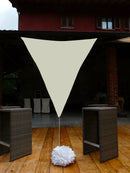 Tenda Vela da Giardino Triangolare 400x400x400 cm in Poliestere 210 gr Ecru