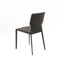 Set 2 Sedie 56x44xH86,5 cm in Similcuoio e Metallo Kim Grigio scuro