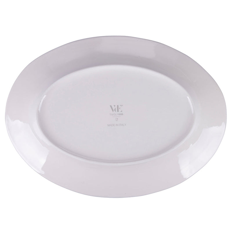 Vassoio Ø33x45 cm  in Ceramica VdE Tivoli 1996 Face to grey 
