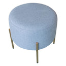 Pouf Poggiapiedi Ø40 cm in Tessuto Kate Grigio Scuro