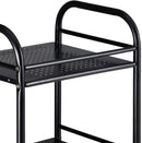 Carrello Portaoggetti da Cucina 40x35x75 cm 3 Livelli con Ruote Nero