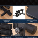Panca Fitness per Squat 3 in 1 Altezza Regolabile Panca Inclinabile Nera