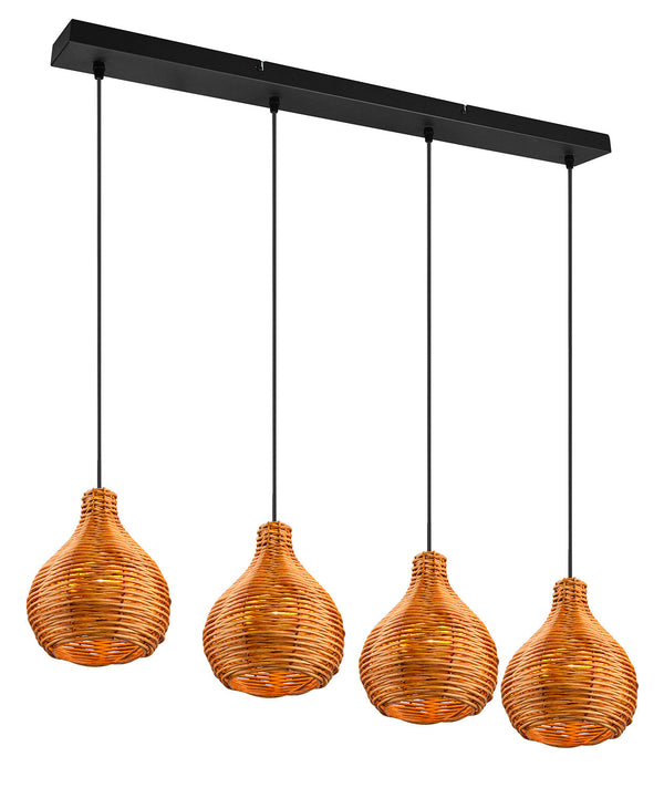 Lampada a Sospensione da Interno Attacco E14 in Tessuto Naturale sconto