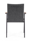 Set 4 Sedie da Giardino 59x60,5x89h cm con Braccioli Jalisco Antracite