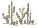 Pannello Cactus 90x2,5x64 cm in Ferro Multicolor