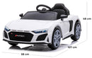 Macchina Elettrica per Bambini 12V con Licenza Audi R8 Sport Bianca