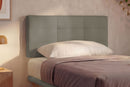 Letto 1 Piazza e Mezza con Rete Rivestita Similpelle Cappuccino Tessis Testata Square Varie Misure