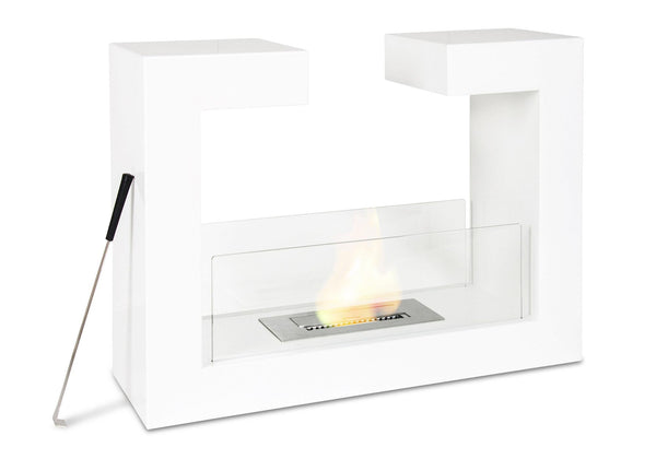 prezzo Camino a Bioetanolo da Pavimento 78x25x58 cm Bianco