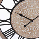 Orologio da Parete Ø50 cm in Mdf e Metallo Marrone