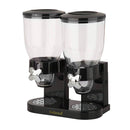 Doppio Contenitore Dispenser per Cereali Frutta Secca 8 Litri Nero