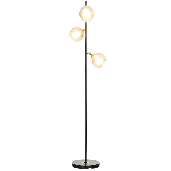 online Lampada da Terra con 3 Paralumi Ø36x162 cm in Metallo Nero e Grigio