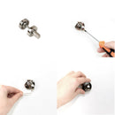 Set di Nottolino su Rosetta Rotonda per Porta Interna 35 mm Zama Nichel Satinato 5 Pezzi Emuca