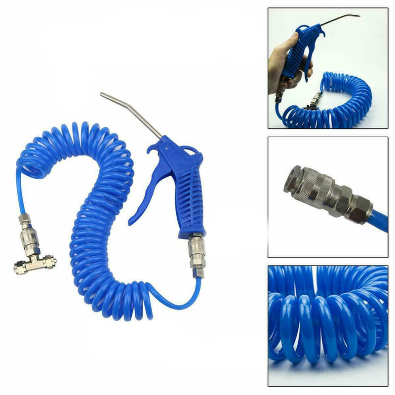 ALLRide Pistola spolveratrice aria tubo 5 M a bobina spirale pneumatica